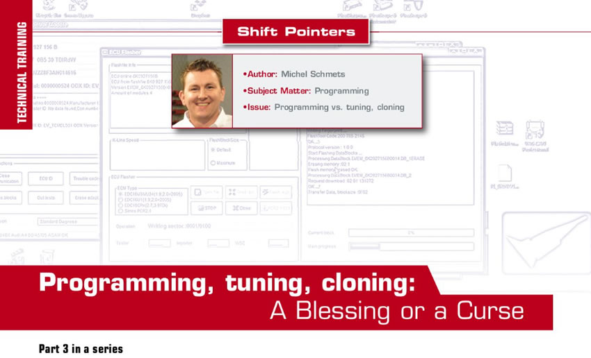 Programming: A Blessing or a Curse

Shift Pointers

Author: Michel Schmets
Subject Matter: Programming
Issues: Programming vs. tuning, cloning