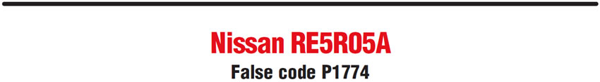 Nissan RE5R05A
False code P1774
