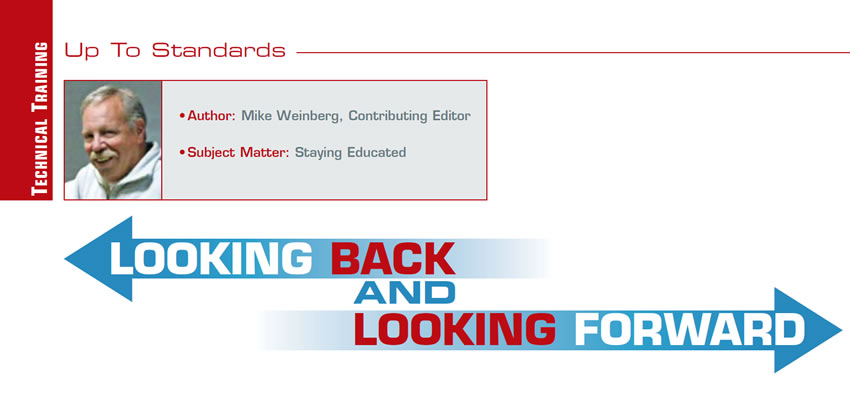 Looking Back and Looking Forward

Up to Standards

Author: Mike Weinberg, Contributing Editor
Subject Matter: Staying Educated
