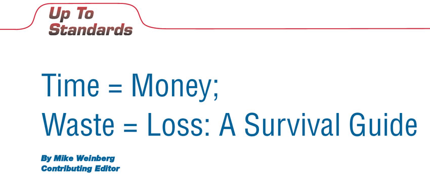 Time = Money; Waste=Loss: A Survival Guide

Up to Standards

Author: Mike Weinberg, Contributing Editor