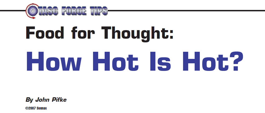 Food for Thought: How Hot Is Hot?

TASC Force Tips

Author: John Pifke