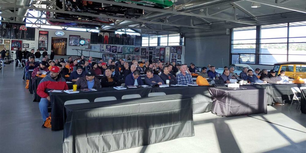 Approximately 120 technicians were seated in the John Force Racing Museum room for an all-day technical seminar produced by ATSG.